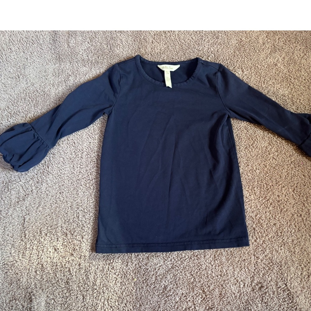 Matilda Jane Girls Blue Long Sleeve Tunic Top Size 6‎ Flutter Sleeve